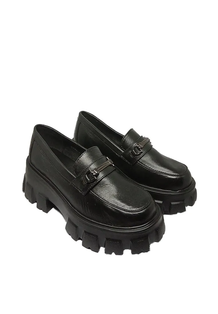 GRETA GENUINE LEATHER CHUNKY LOAFER