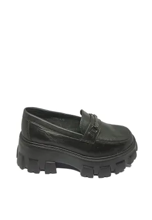 GRETA GENUINE LEATHER CHUNKY LOAFER