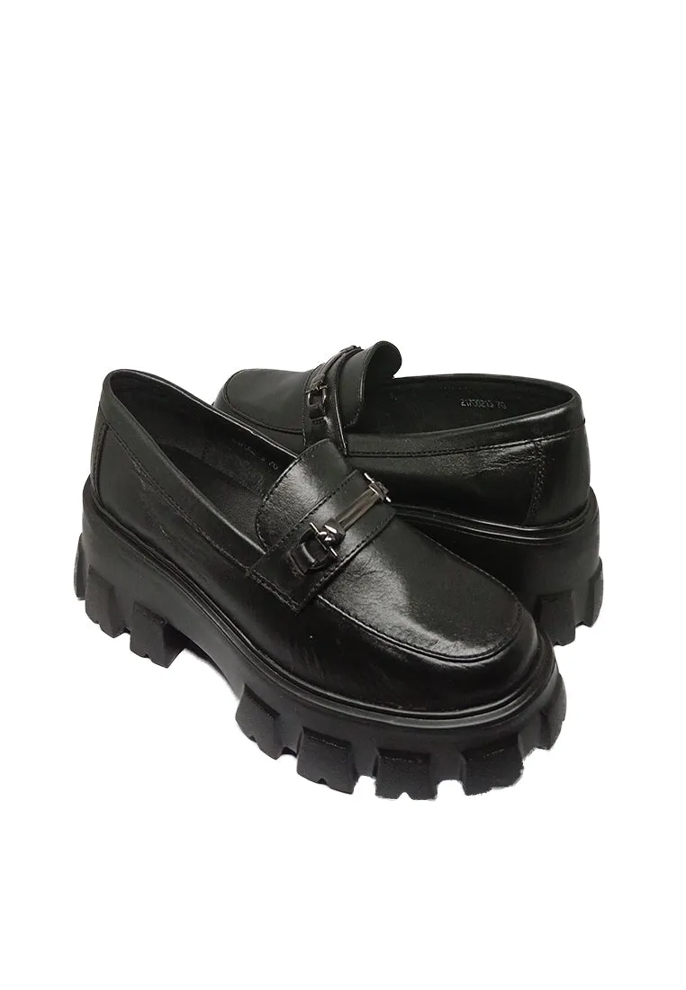 GRETA GENUINE LEATHER CHUNKY LOAFER