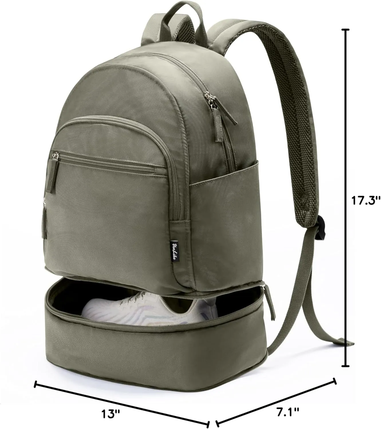 Gym Backpack for Women Small Gym bag with Expandable Shoe Compartment Waterproof Travel Backpack 26L