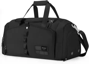 Gym Bag for Women with Shoe Compartment, 25L Right Capacity Workout Bag, Black