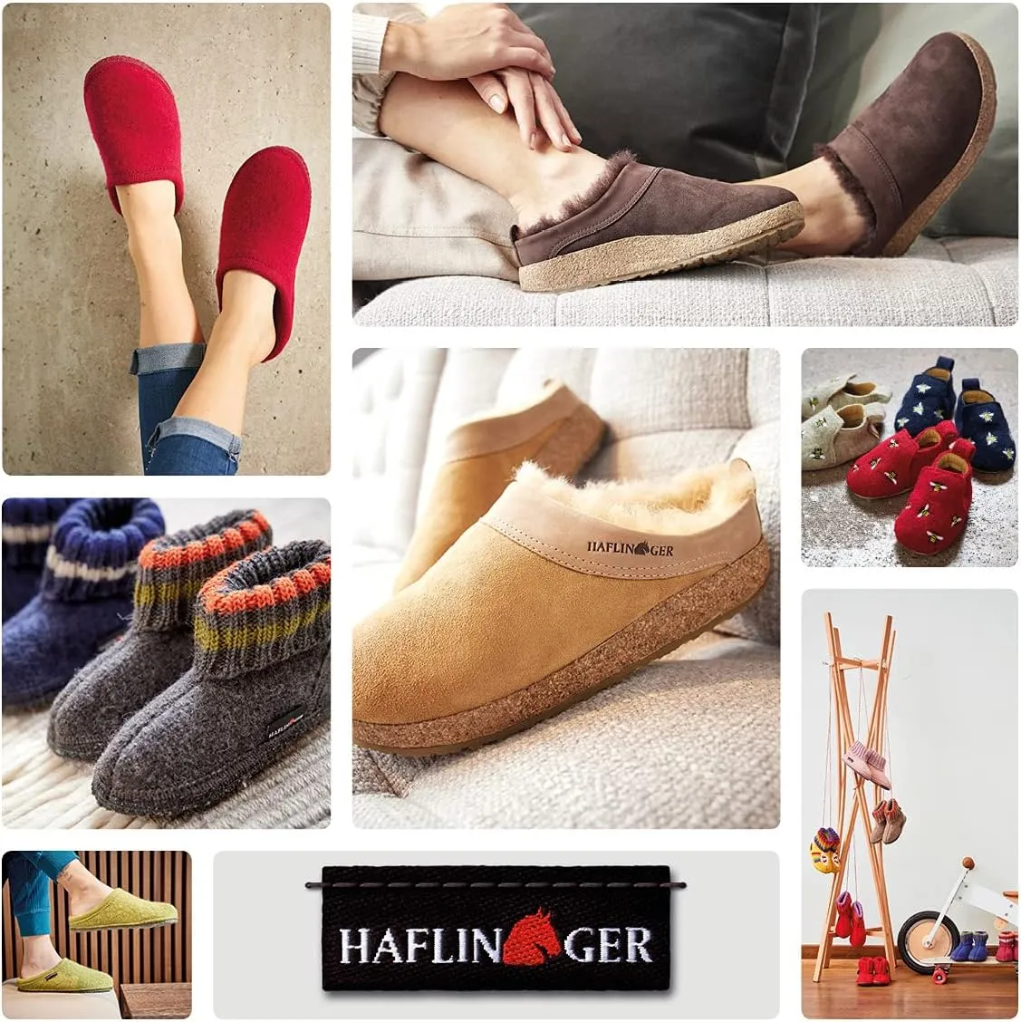 HAFLINGER GZB Felt Clogs Mules with Buckle Shoes Unisex