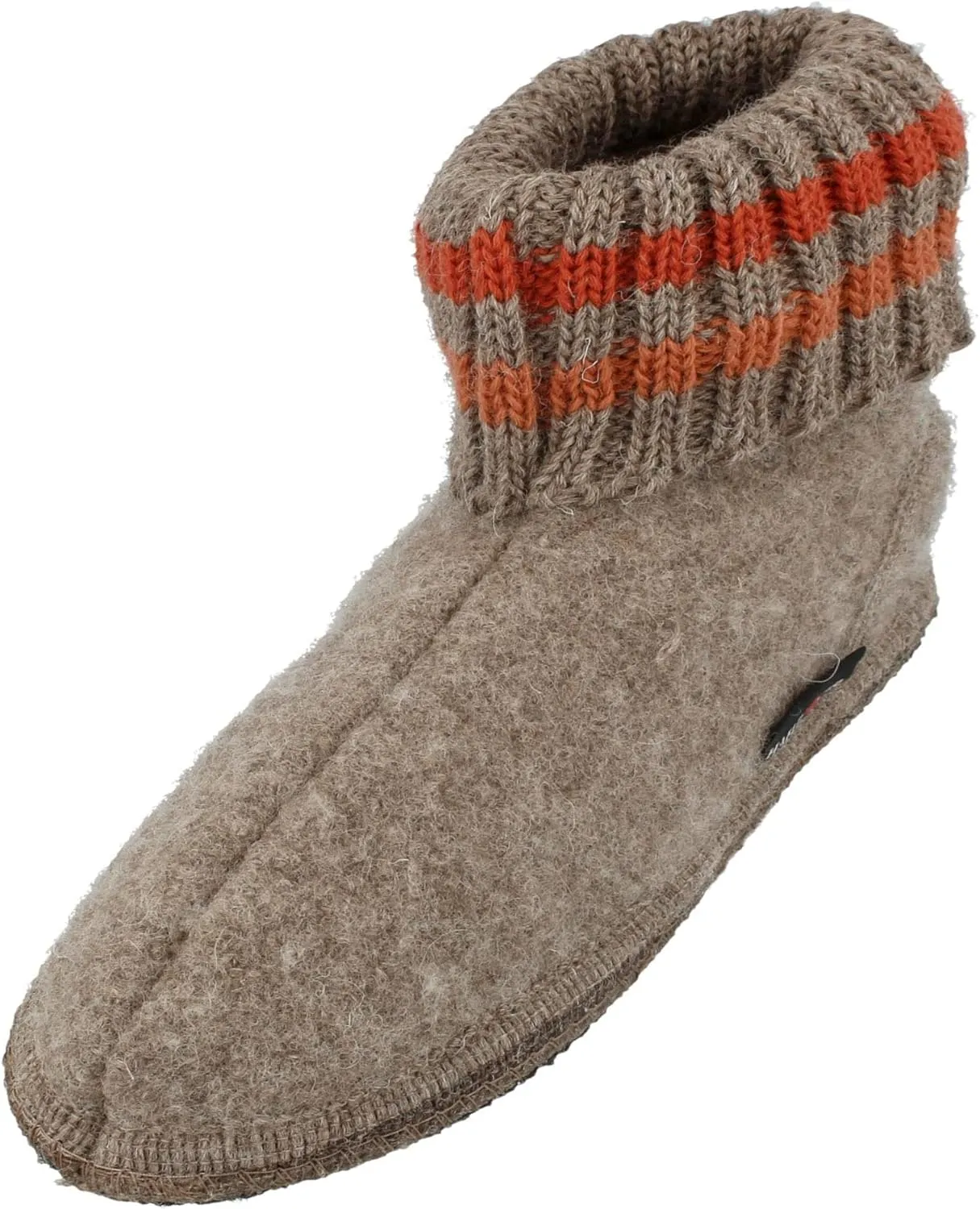 HAFLINGER Paul German Cottage Slippers with Collar Pure Wool Unisex