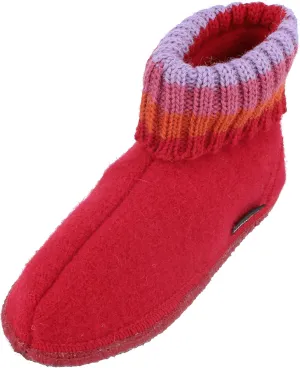 HAFLINGER Paul German Cottage Slippers with Collar Pure Wool Unisex