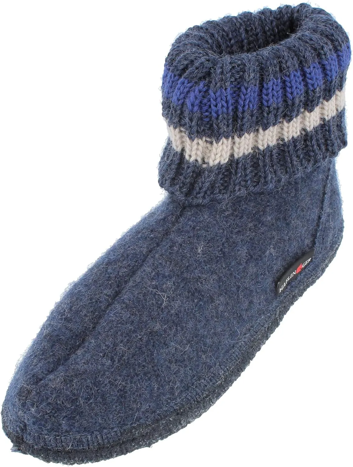 HAFLINGER Paul German Cottage Slippers with Collar Pure Wool Unisex