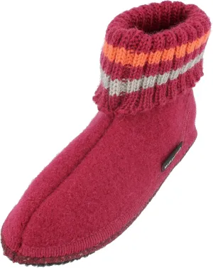 HAFLINGER Paul German Cottage Slippers with Collar Pure Wool Unisex