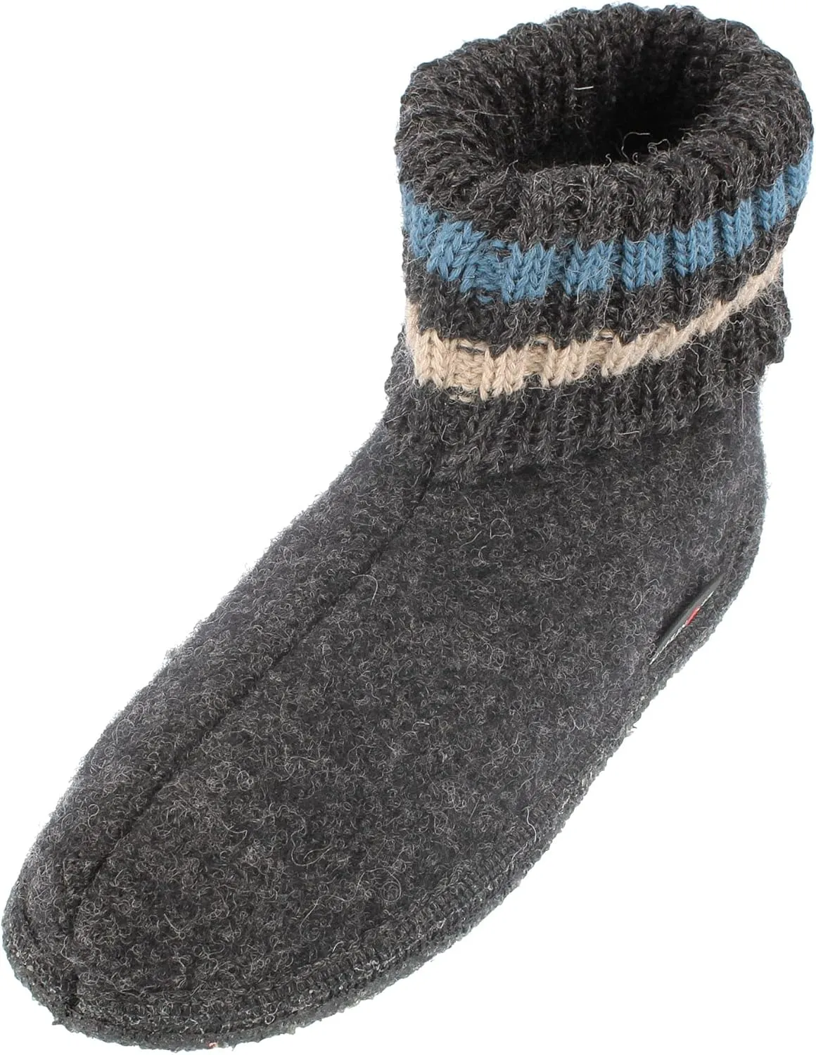 HAFLINGER Paul German Cottage Slippers with Collar Pure Wool Unisex