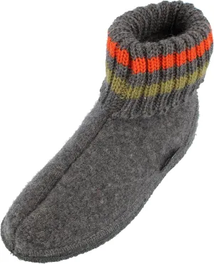 HAFLINGER Paul German Cottage Slippers with Collar Pure Wool Unisex