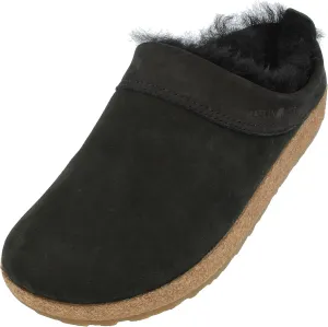 HAFLINGER Snowbird Lambskin Leather Clog Unisex Black EU 39