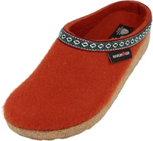 Haflinger Unisex GZL Leather Trim Grizzly Clog