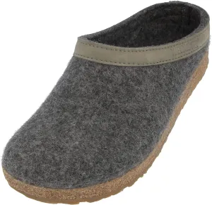 Haflinger Unisex GZL Leather Trim Grizzly Clog