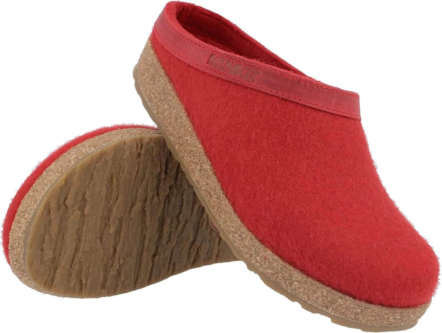 Haflinger Unisex GZL Leather Trim Grizzly Clog