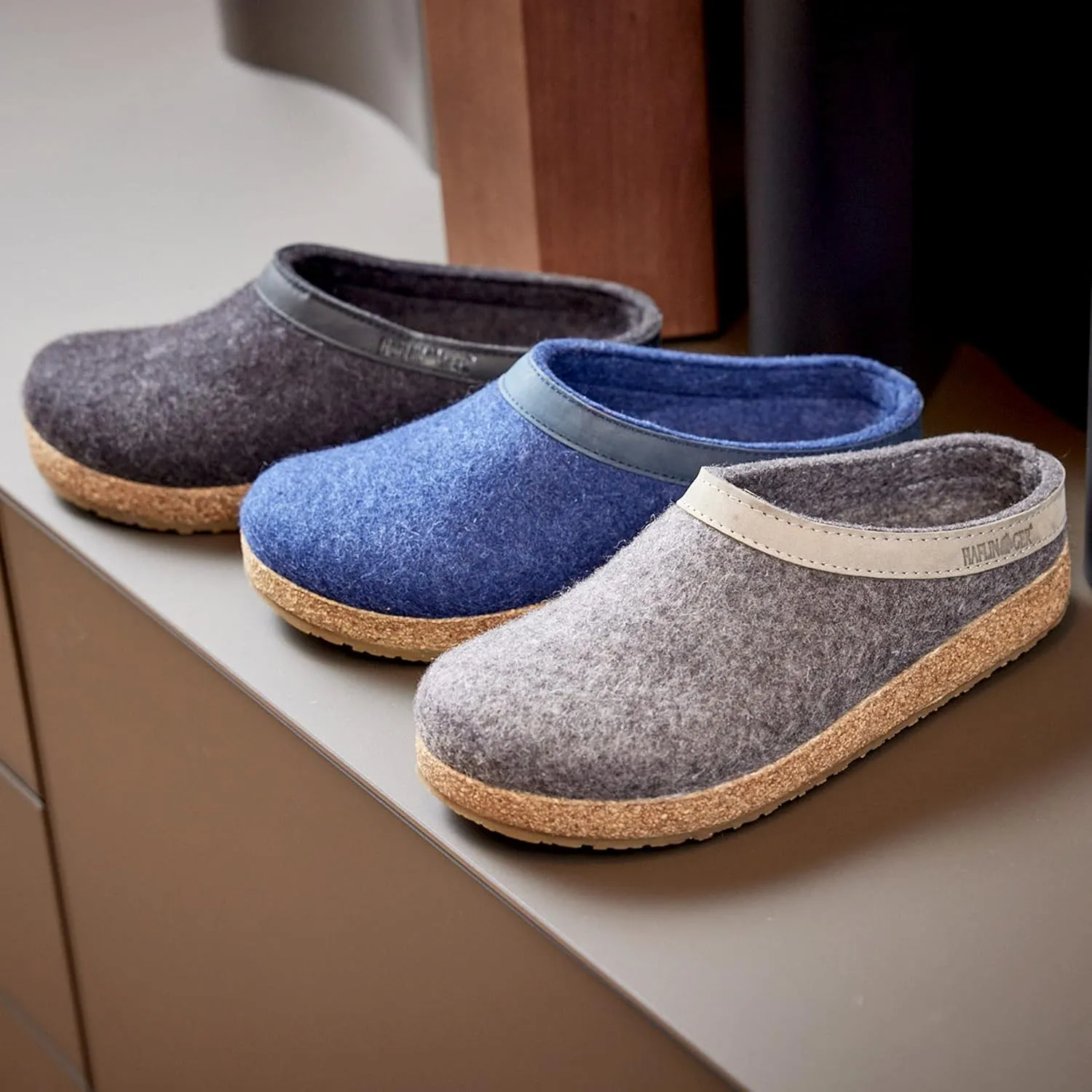 HAFLINGER Women's GZL Trimmed Wool Clogs