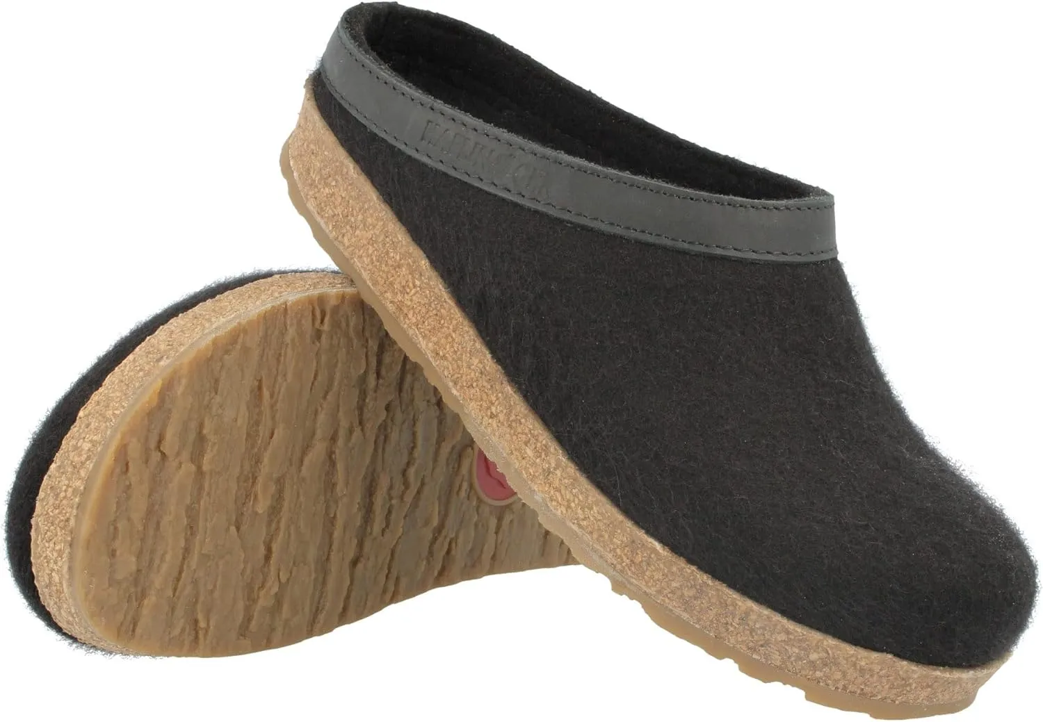 HAFLINGER Women's GZL Trimmed Wool Clogs