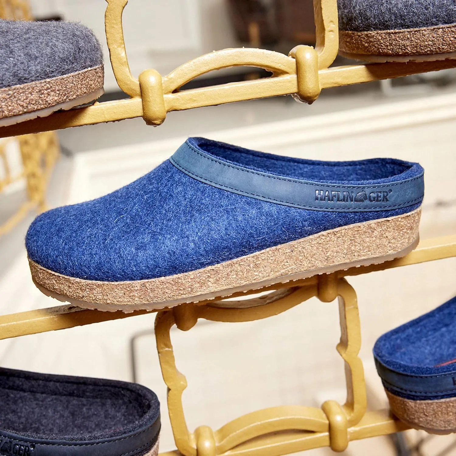 HAFLINGER Women's GZL Trimmed Wool Clogs