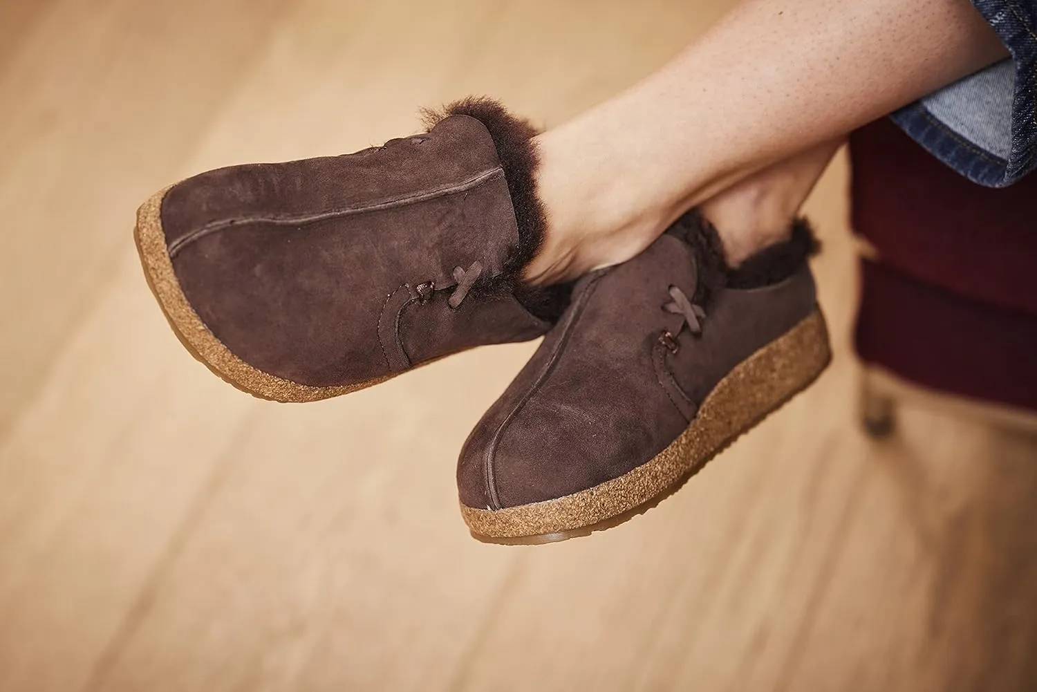 HAFLINGER Women's Saskatchewan Shearling Clogs