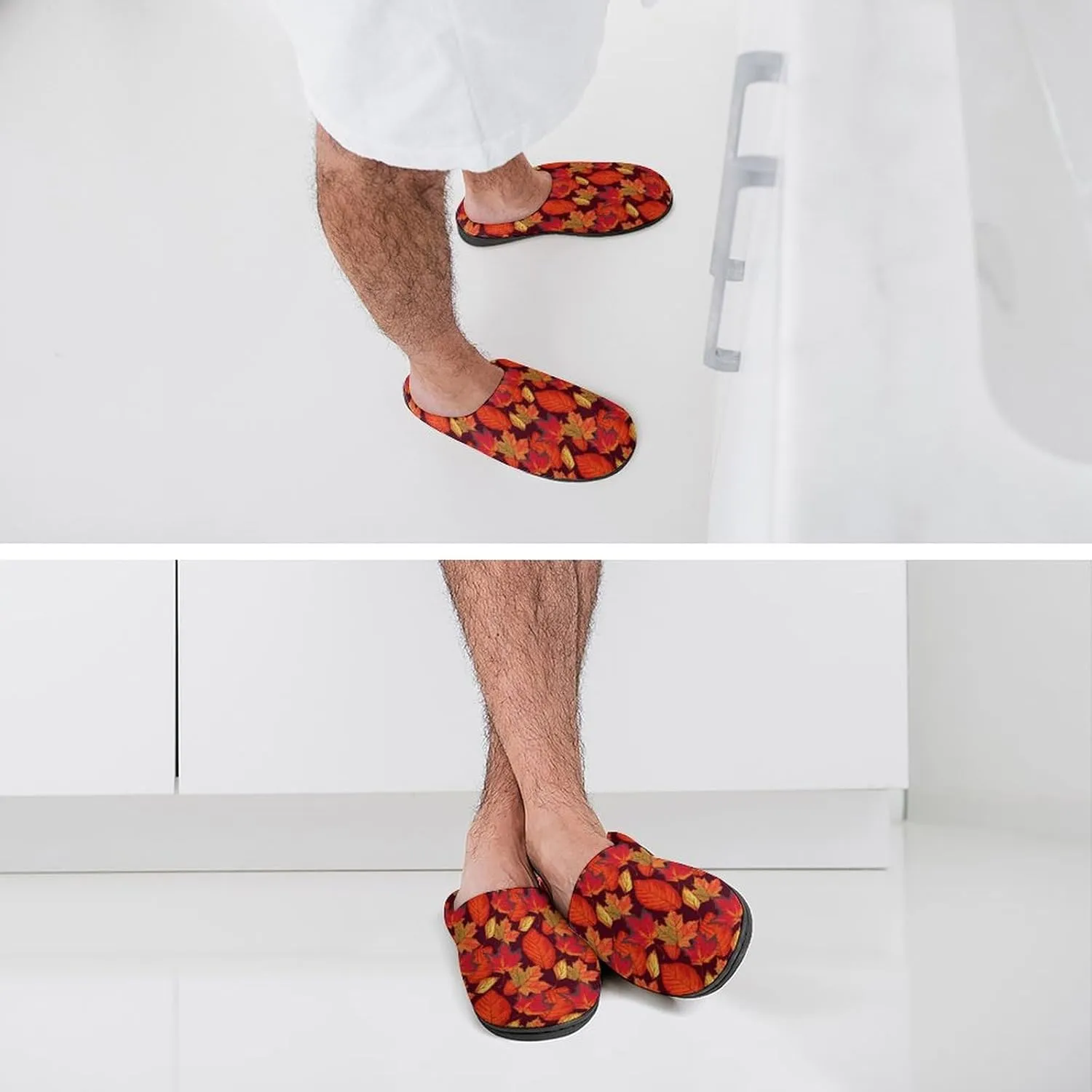 Halloween Green Eyes Black Birds Cats House Slippers For Woman Mens Memory Foam Bedroom Slippers Outdoor Slip-On Shoes