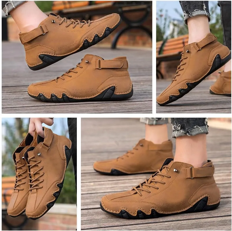 Handmade high Boots Unisex Waterproof Orthopedic Hiking Sneakers, Lightweight Breathable Trail Shoes Non-Slip Outdoor Walking Casual Trainers
