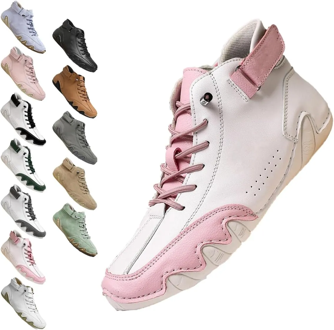 Handmade high Boots Unisex Waterproof Orthopedic Hiking Sneakers, Lightweight Breathable Trail Shoes Non-Slip Outdoor Walking Casual Trainers