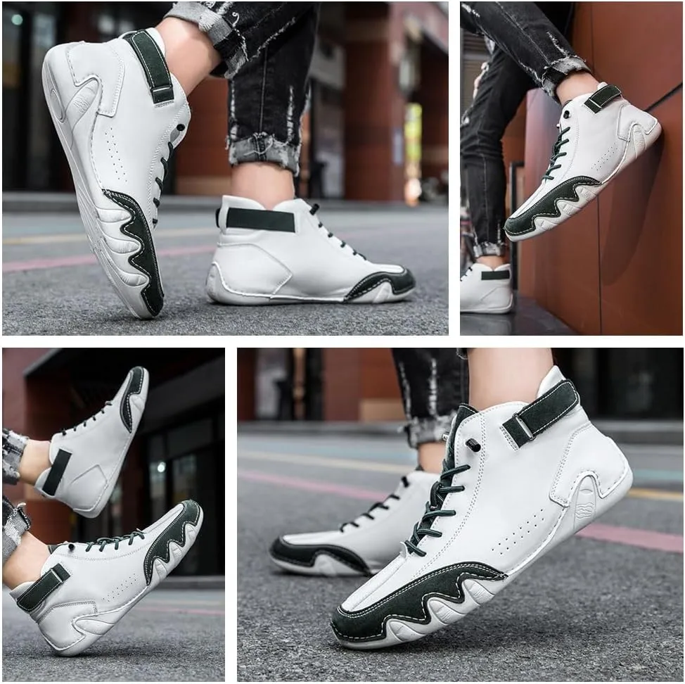 Handmade high Boots Unisex Waterproof Orthopedic Hiking Sneakers, Lightweight Breathable Trail Shoes Non-Slip Outdoor Walking Casual Trainers