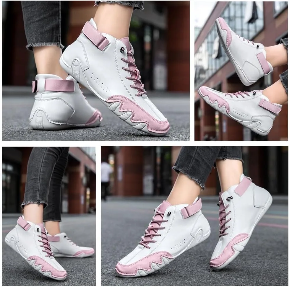 Handmade high Boots Unisex Waterproof Orthopedic Hiking Sneakers, Lightweight Breathable Trail Shoes Non-Slip Outdoor Walking Casual Trainers