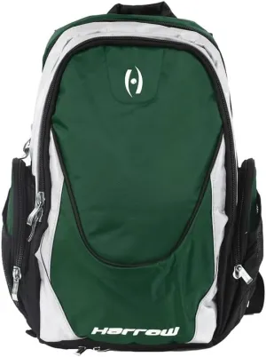 Harrow Havoc Field Hockey Backpack with Stick Pass Through Forest Green/White