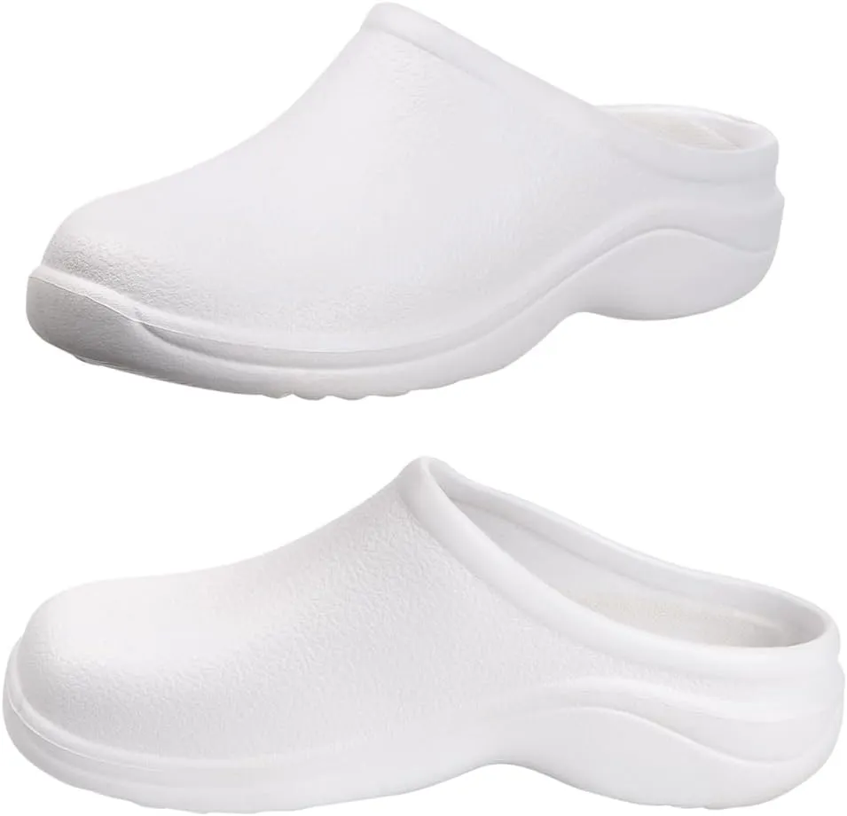 Harssidanzar Women's Clogs, Chef & Nurse Shoes, Slip On Garden Clogs HL209US