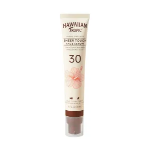 Hawaiian Tropic Sheer Touch Face Serum SPF 30, 1.4oz | Hyaluronic Acid Hydrating Serum For Women and Men | Travel Sunscreen