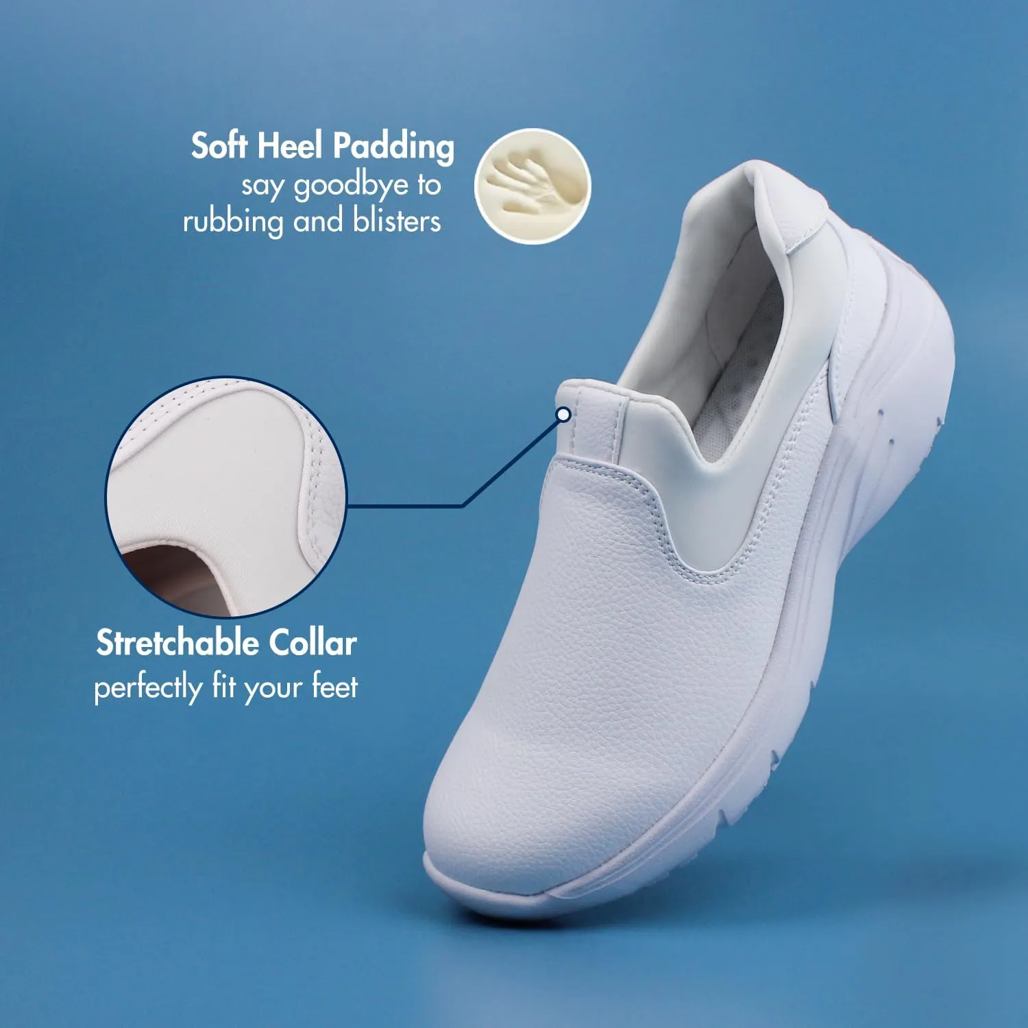 Hawkwell Women's Slip on Lightweight Nursing Shoes Comfortable Slip Resistant Work Shoes