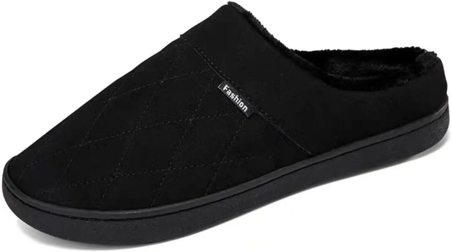 High-Density Mens Clog Slippers Two-Tone Cotton-Blen, Memory Foam bottom Warm House Slippers Suitable for Walking in the Park and Relaxing at Home.
