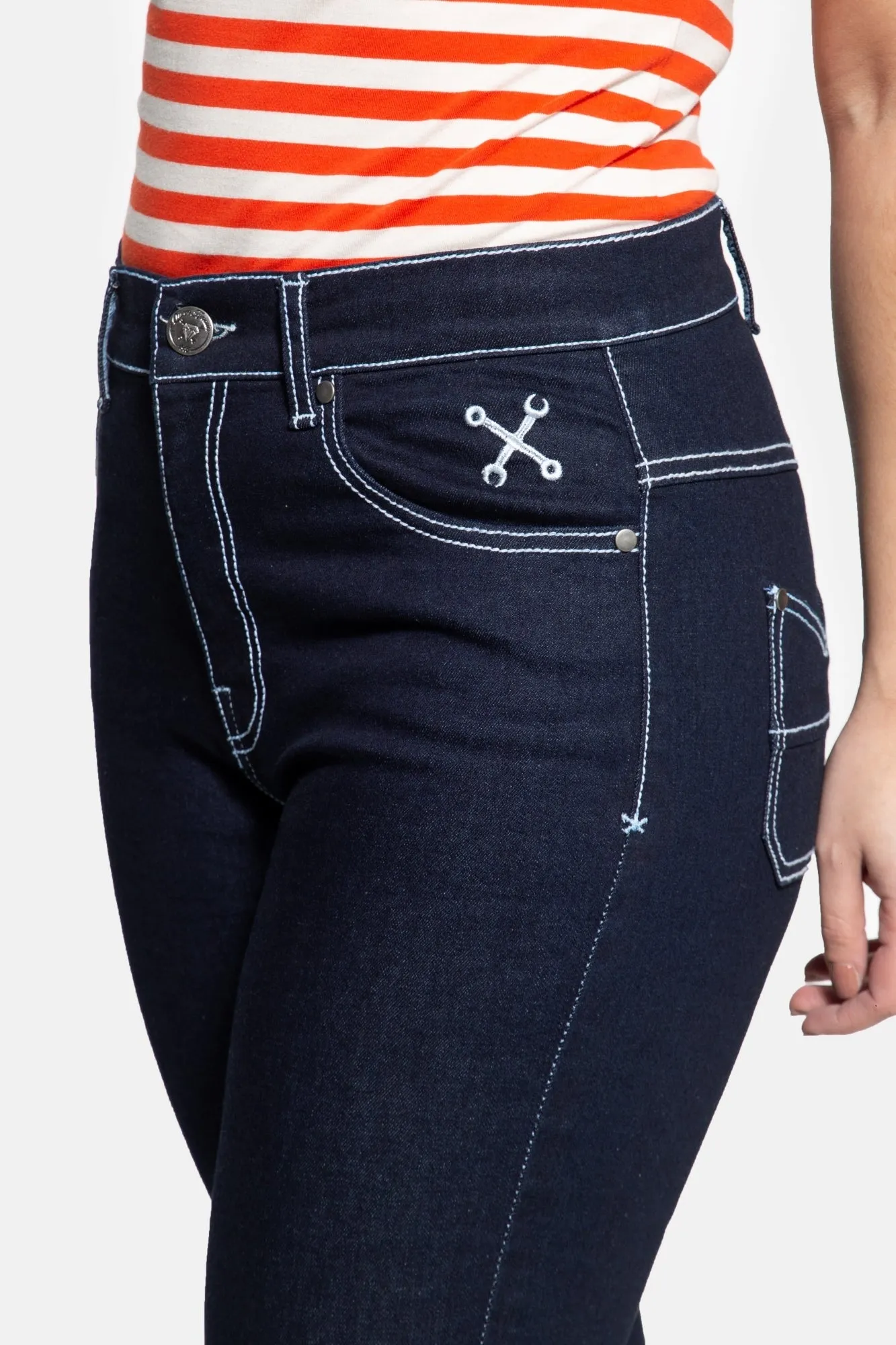 High Waist Slim Fit Capri Jeans «Betty»