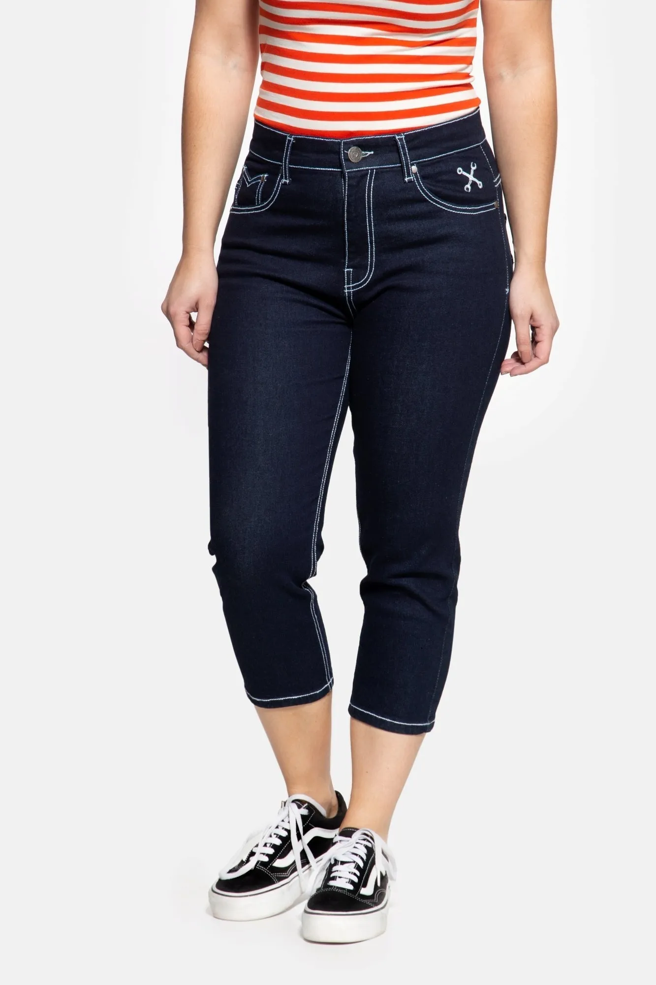 High Waist Slim Fit Capri Jeans «Betty»