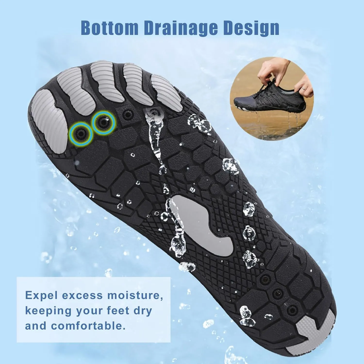 Hike Barefoot Shoes Womens Mens, Pro Water Shoes Barefoot Hike Shoes, Wide Toe Box Non-Slip Breathable