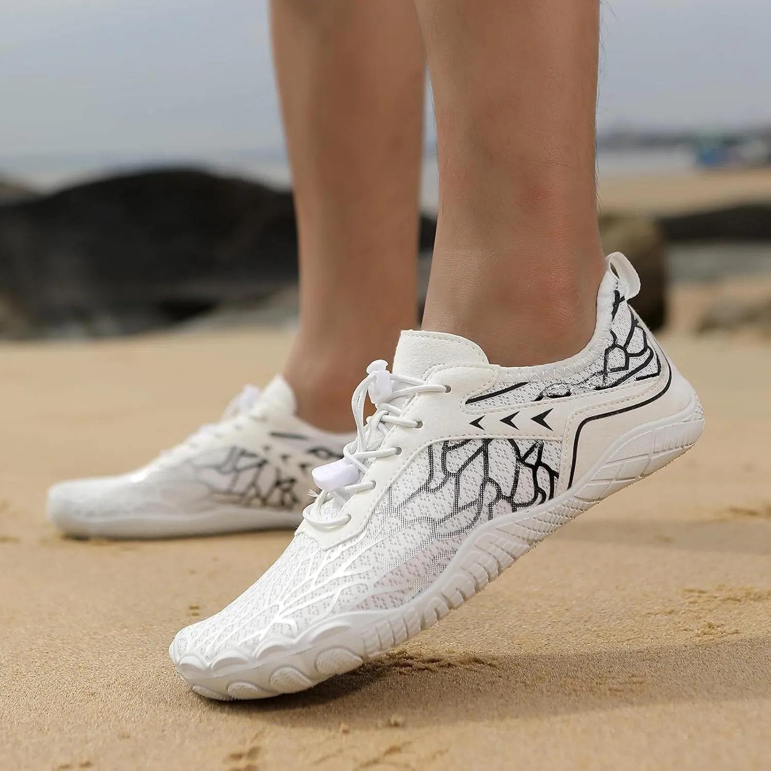 Hike Barefoot Water Shoes for Women Men, Barefoot Shoes with Wide Toe Box, Non-Slip & Quick Dry Breathable Aqua Socks for Beach Pool Aqua Swim Surf Hiking Walking Shoes