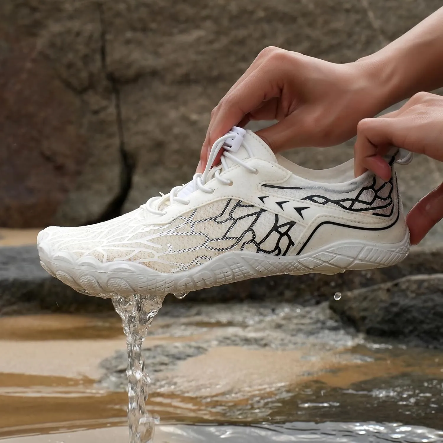 Hike Barefoot Water Shoes for Women Men, Barefoot Shoes with Wide Toe Box, Non-Slip & Quick Dry Breathable Aqua Socks for Beach Pool Aqua Swim Surf Hiking Walking Shoes