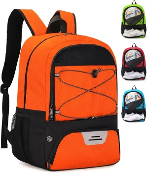HMLIN Soccer Backpack,Basketball Backpack with Ball Compartment &Shoe Compartment,Sports Bag for Basketball,Soccer,Football& Volleyball