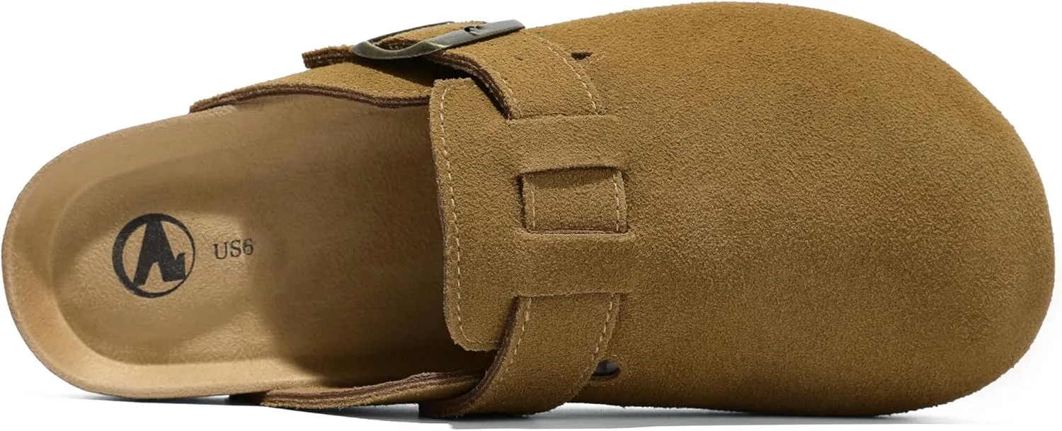 HOMETRUE Womens Clogs Slippers Sandals with Cushioned Cork-Footbed