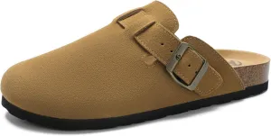 HOMETRUE Womens Clogs Slippers Sandals with Cushioned Cork-Footbed