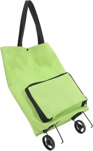 Homoyoyo Folding Shopping Bag Wheels Tote Bag on Wheels Modern Design Trolley Cart