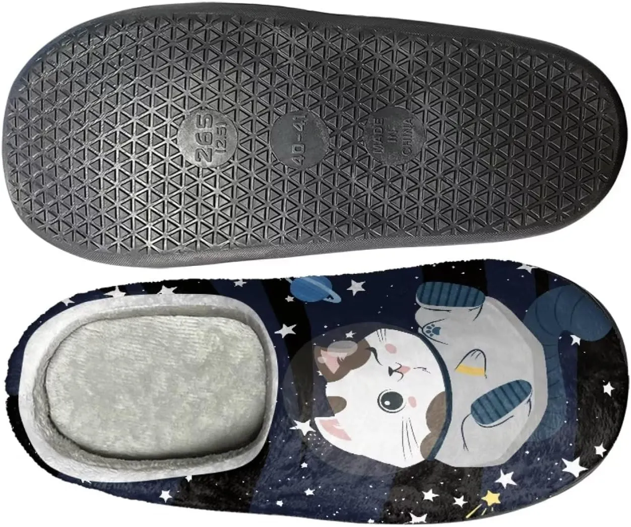 House Slippers for Adults, Foldable Portable Casual Slippers Slip-on Cozy House Shoes for Home Indoor