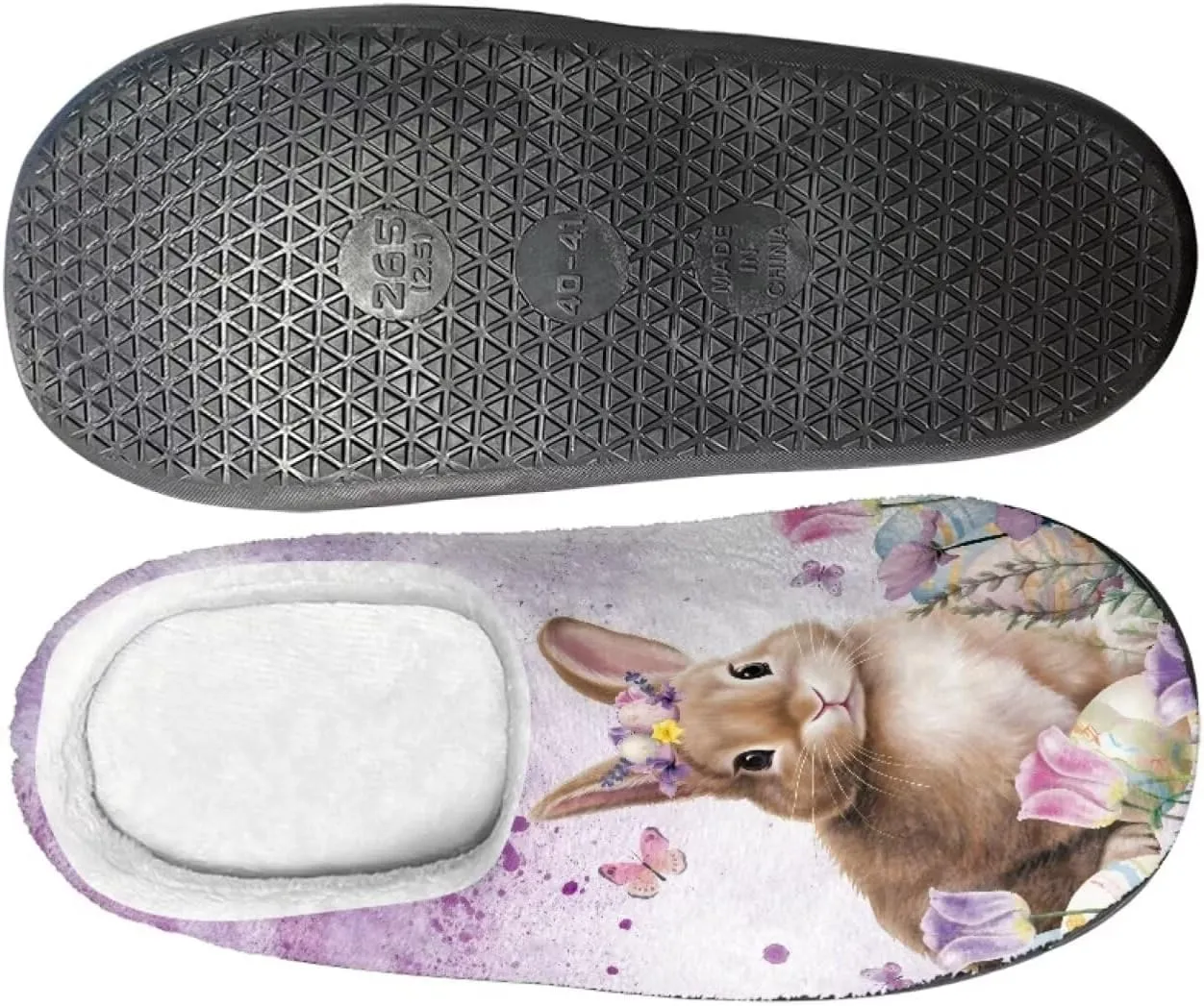 House Slippers for Adults, Foldable Portable Casual Slippers Slip-on Cozy House Shoes for Home Indoor