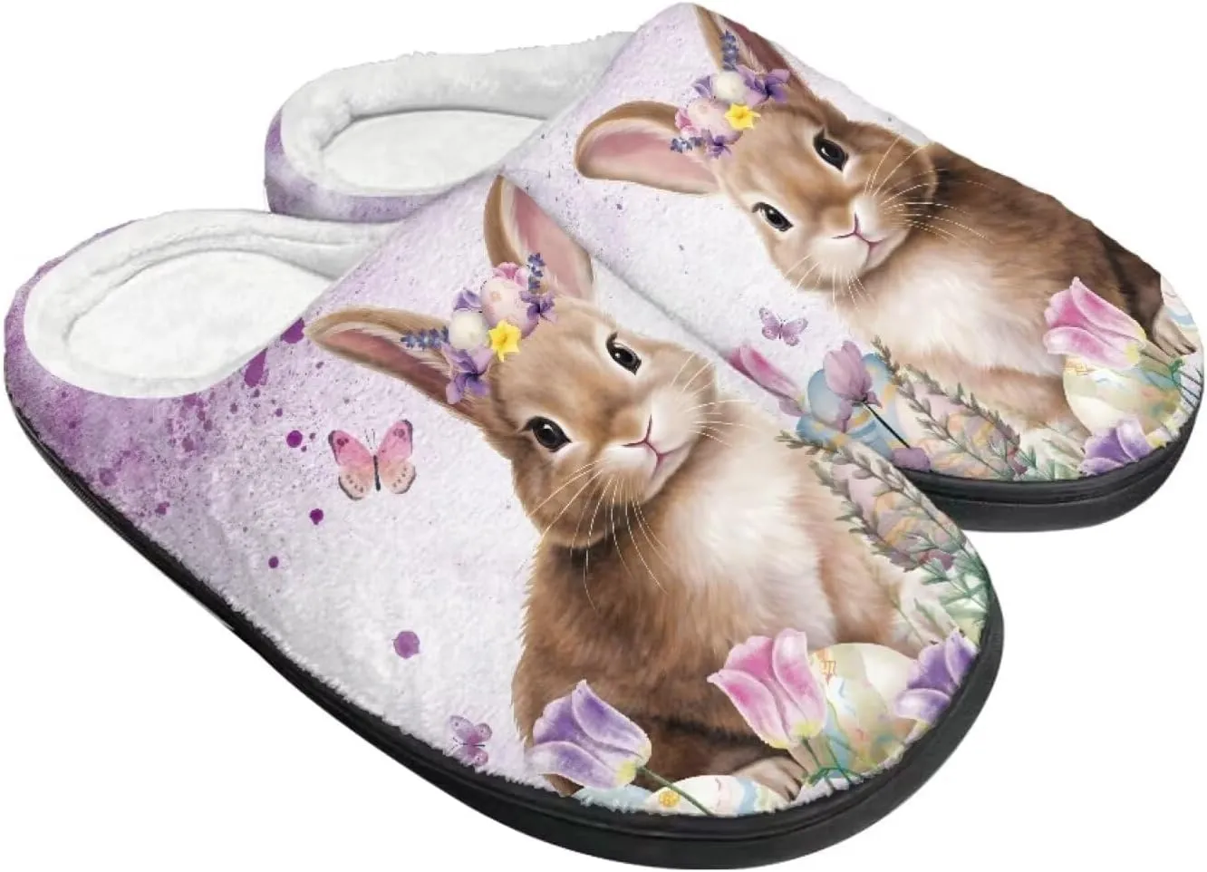 House Slippers for Adults, Foldable Portable Casual Slippers Slip-on Cozy House Shoes for Home Indoor