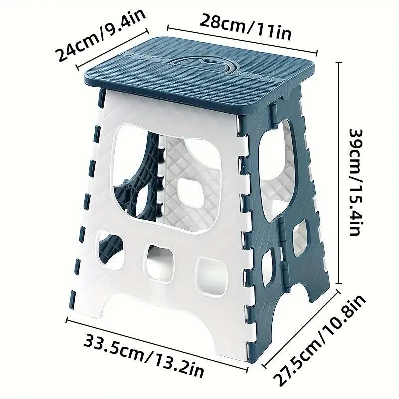 Household Folding Stool Plastic Small Portable Bench Chair for Home Office Use