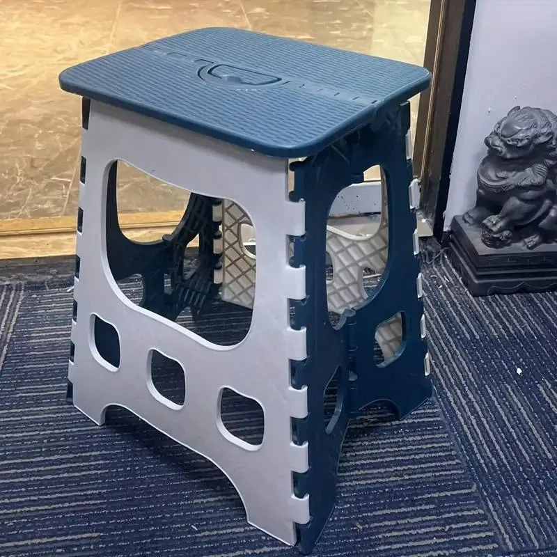 Household Folding Stool Plastic Small Portable Bench Chair for Home Office Use