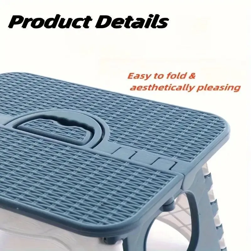 Household Folding Stool Plastic Small Portable Bench Chair for Home Office Use