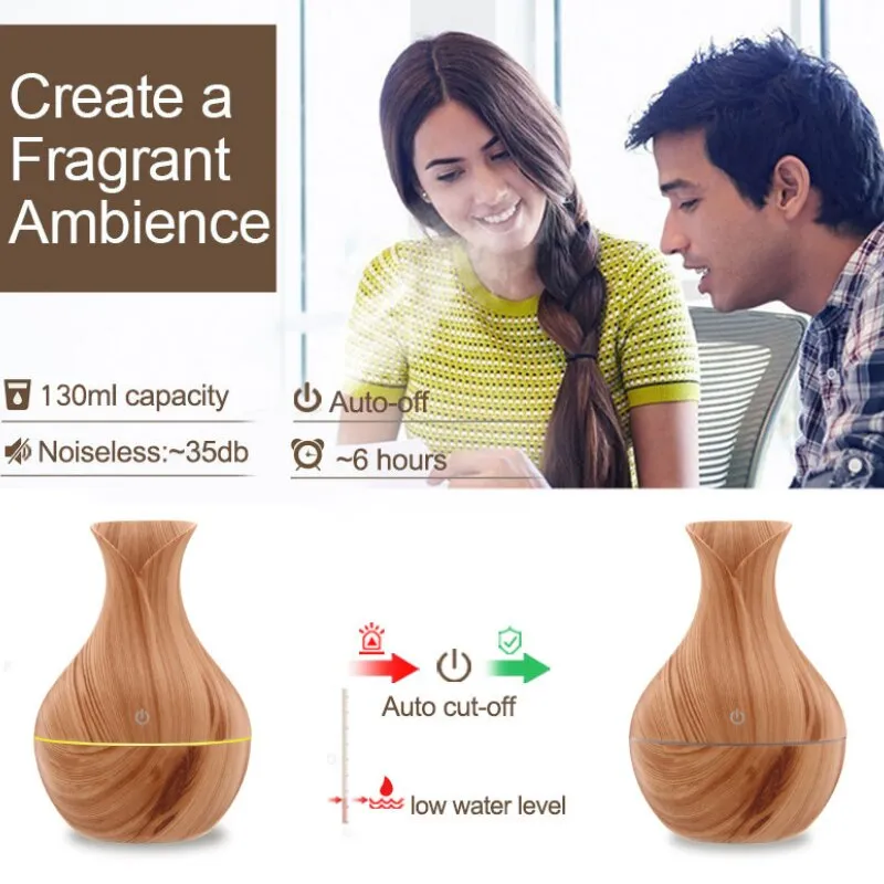Household Wood Vase Aromatherapy Humidifier