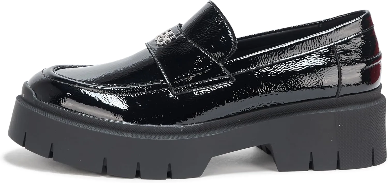 HUGO Women's Kris Chunky Platform Leather Loafer