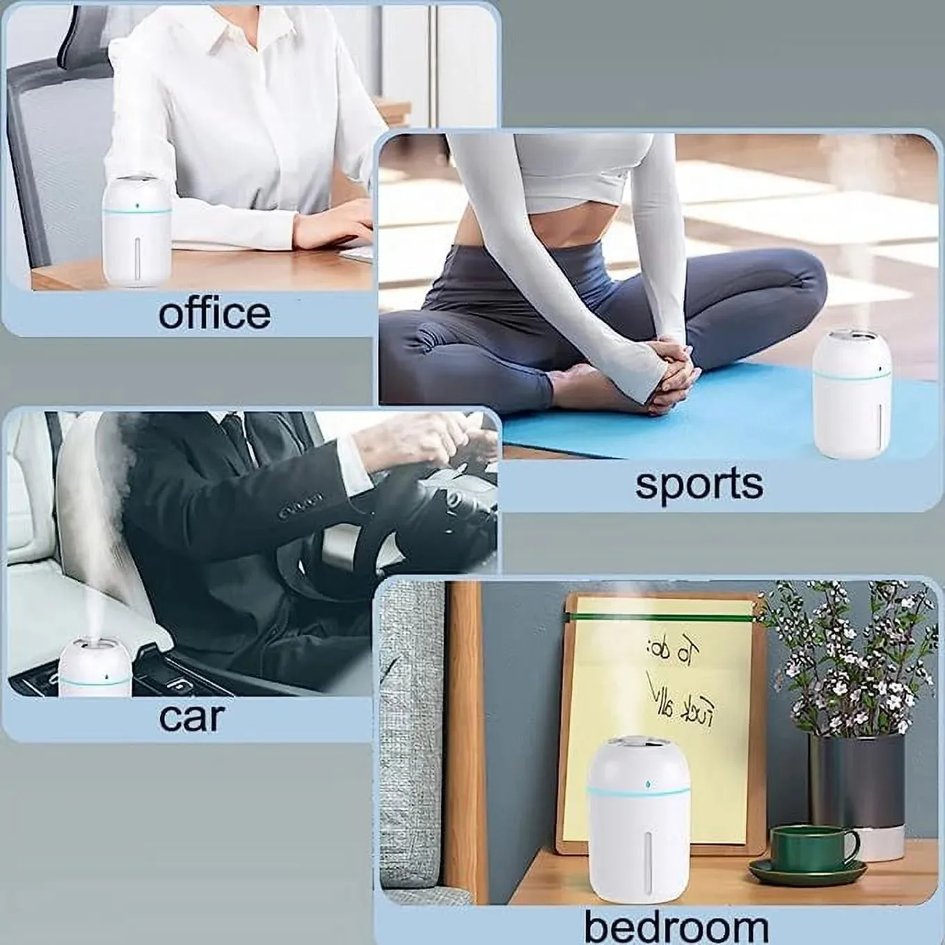 Humidifier Enhanced Car for Night Mini Humidifier Travel 300Ml Plants Color Air with Bedroom Portable Humidifier, 7 Baby, Site-wide sale Mist Diffuser Cool Office, Desk Small Humidifiers for Lights