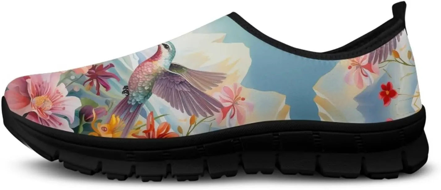 Hummingbird Work Shoes for Women Walking Loafer Flat Wide Toe Running Athletic Hiking Sneakers