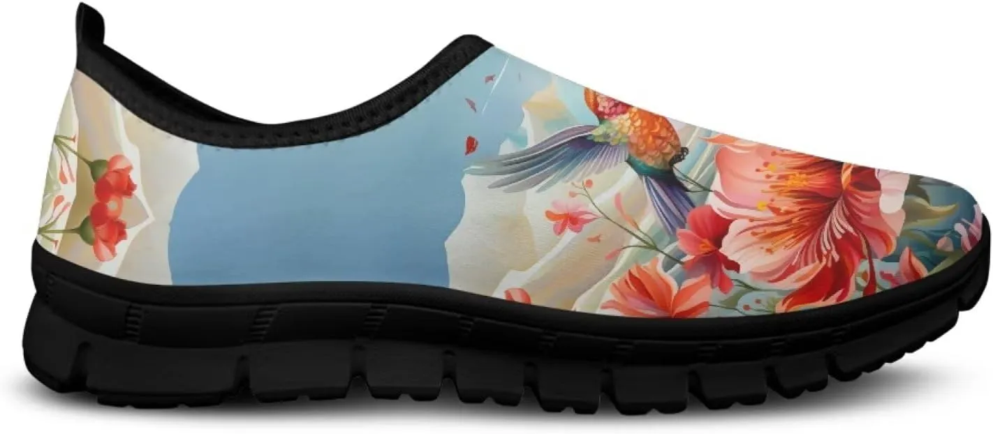 Hummingbird Work Shoes for Women Walking Loafer Flat Wide Toe Running Athletic Hiking Sneakers